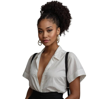 Jerry Curl 100% Human Hair Ponytail Extension Private Label