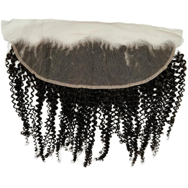 Jerry Curl 13x4 Transparent Lace Human Hair Frontal Private Label