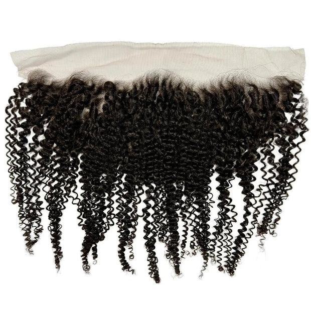 Jerry Curl 13x4 Transparent Lace Human Hair Frontal Private Label