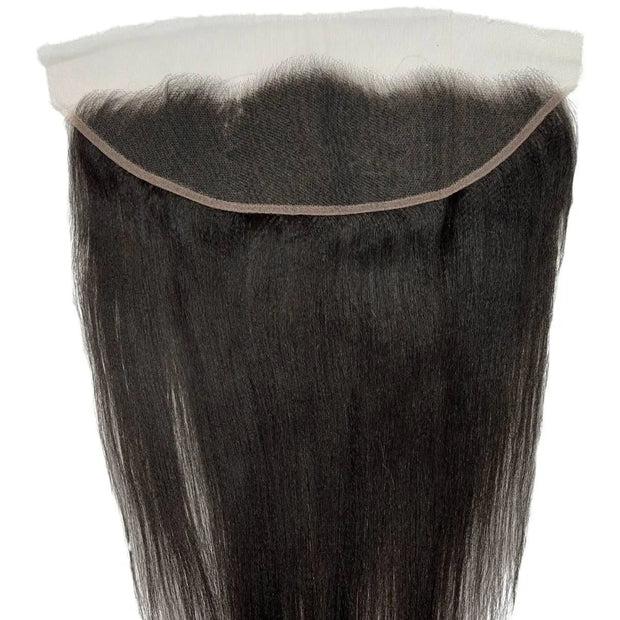 Yaki Straight 13x4 HHair PusherD Lace Human Hair Frontal The Hair Pusher