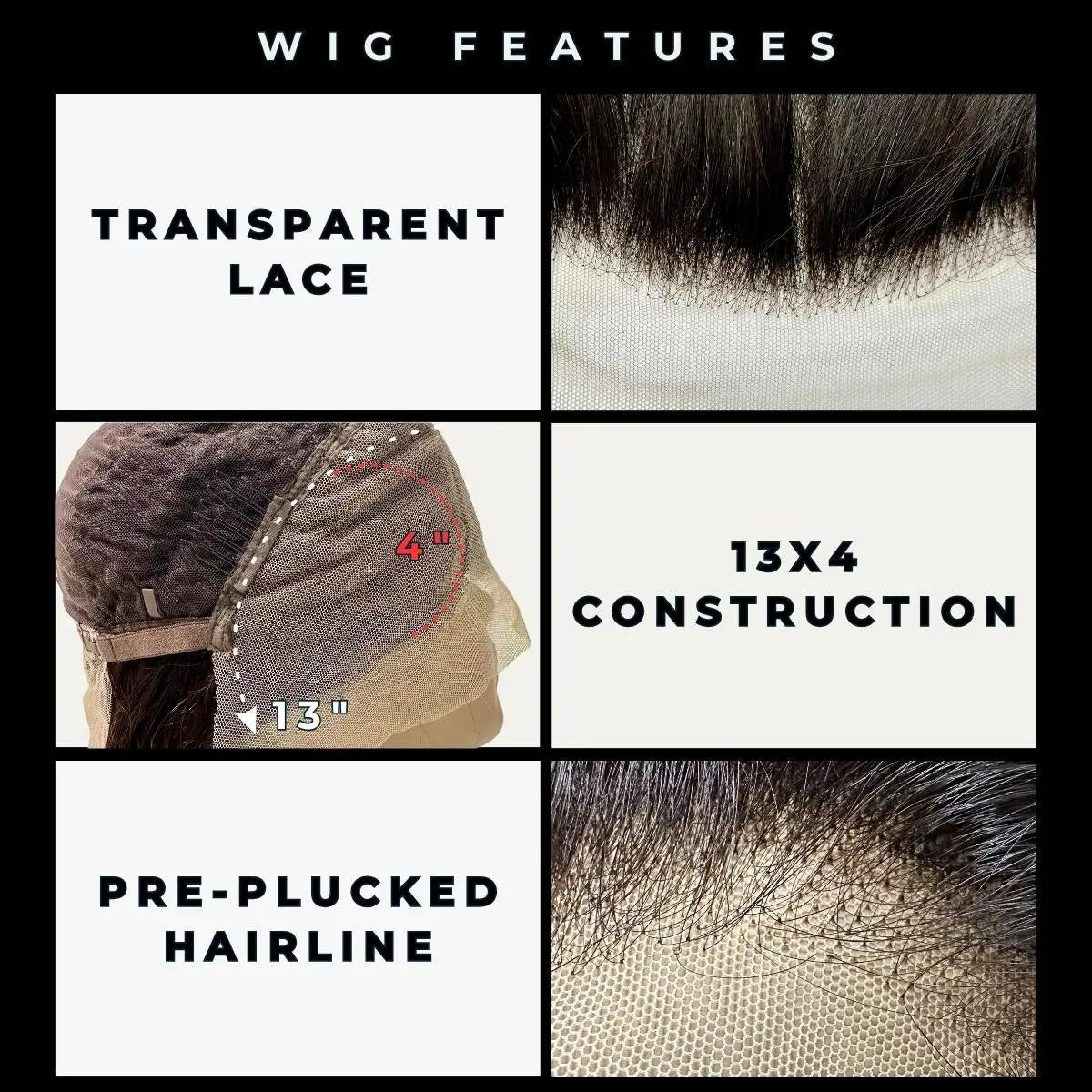 Shortbread 13x4 transparent lace front wig by THE HAIR PUSHER PREMIUM LUXE HAIR, featuring 100% human hair and a sleek bob style.