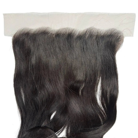 40" Raw Straight 13x6 HD Lace Human Hair Frontal Private Label