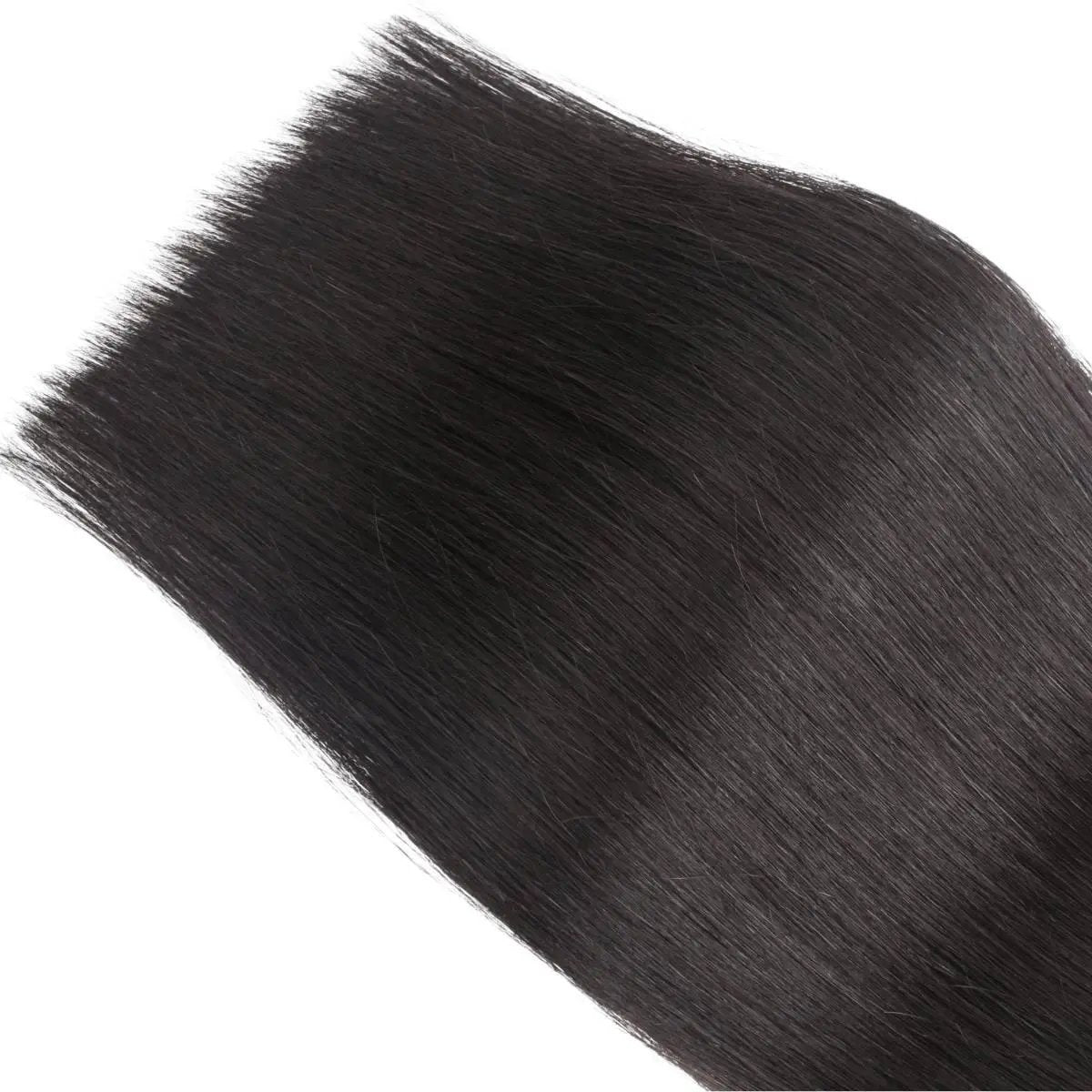Raw Straight Seamless Clip-In 100% Human Hair Extensions Private Label
