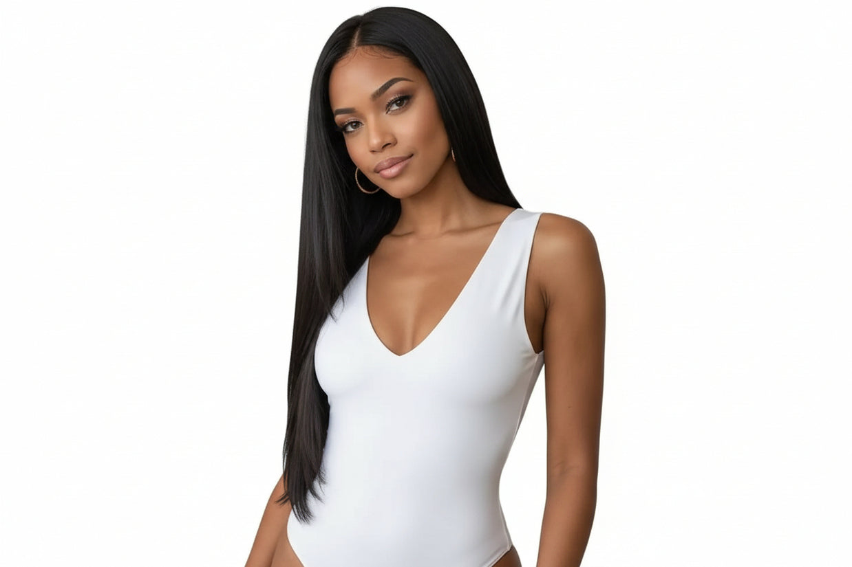 Raw Straight Seamless Clip-In 100% Human Hair Extensions The Hair Pusher