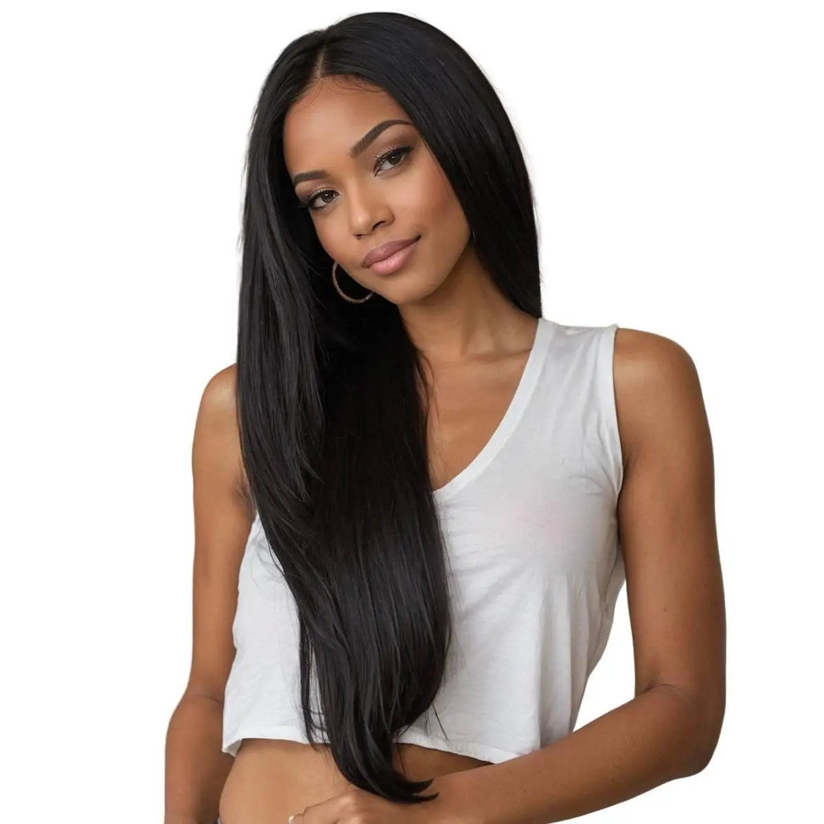 Raw Straight Seamless Clip-In 100% Human Hair Extensions Private Label