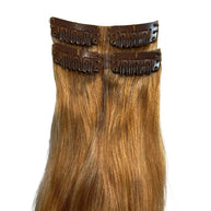 Honey Blonde Seamless Clip-In 100% Human Hair Extensions The Hair Pusher