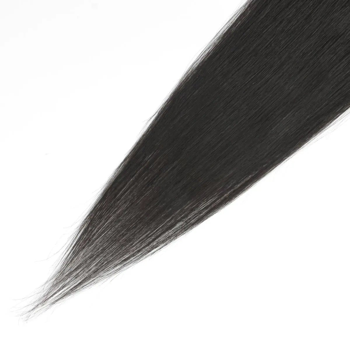 Brazilian silky straight 2x6 HD lace human hair closure from THE HAIR PUSHER PREMIUM LUXE HAIR, showing detailed lace and straight hair.
