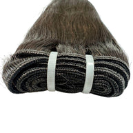 Black straight human hair bundles from THE HAIR PUSHER PREMIUM LUXE HAIR, showcasing smooth, natural 100% human hair extensions.