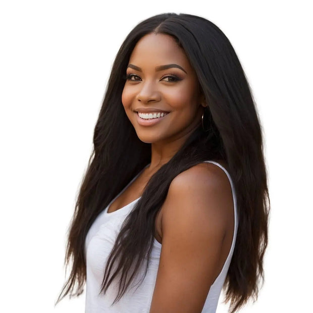 Yaki Straight Clip-In 100% Human Hair  Extensions The Hair Pusher