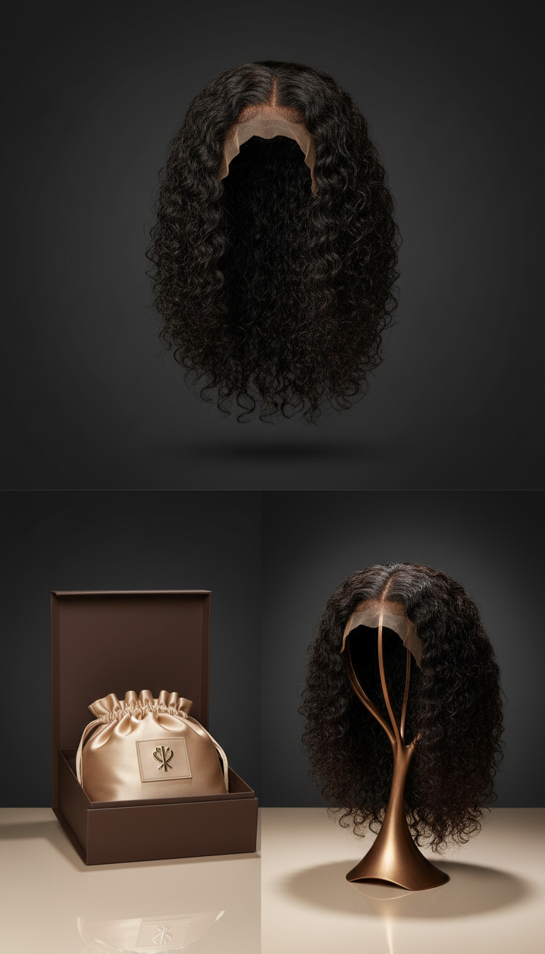 HD lace front wig deep wave