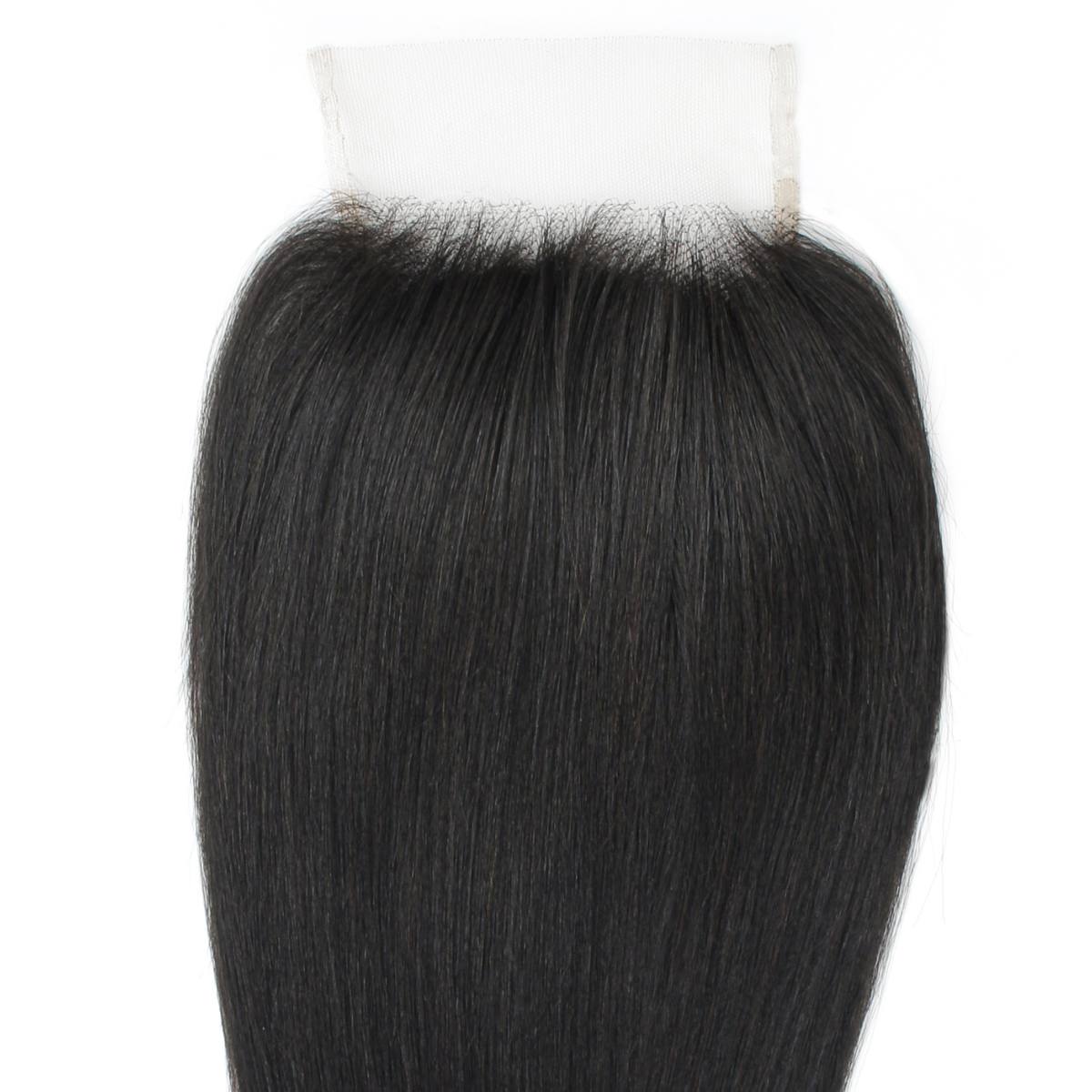 Yaki Straight 4x4 Transparent Lace Human Hair Closure Private Label