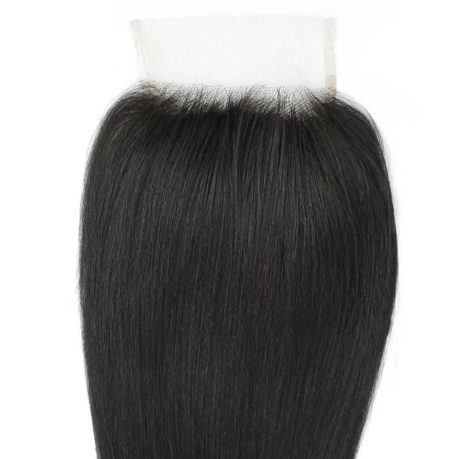 Yaki Straight 4x4 Transparent Lace Human Hair Closure Private Label