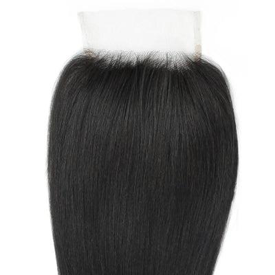 Yaki Straight 4x4 Transparent Lace Human Hair Closure Private Label