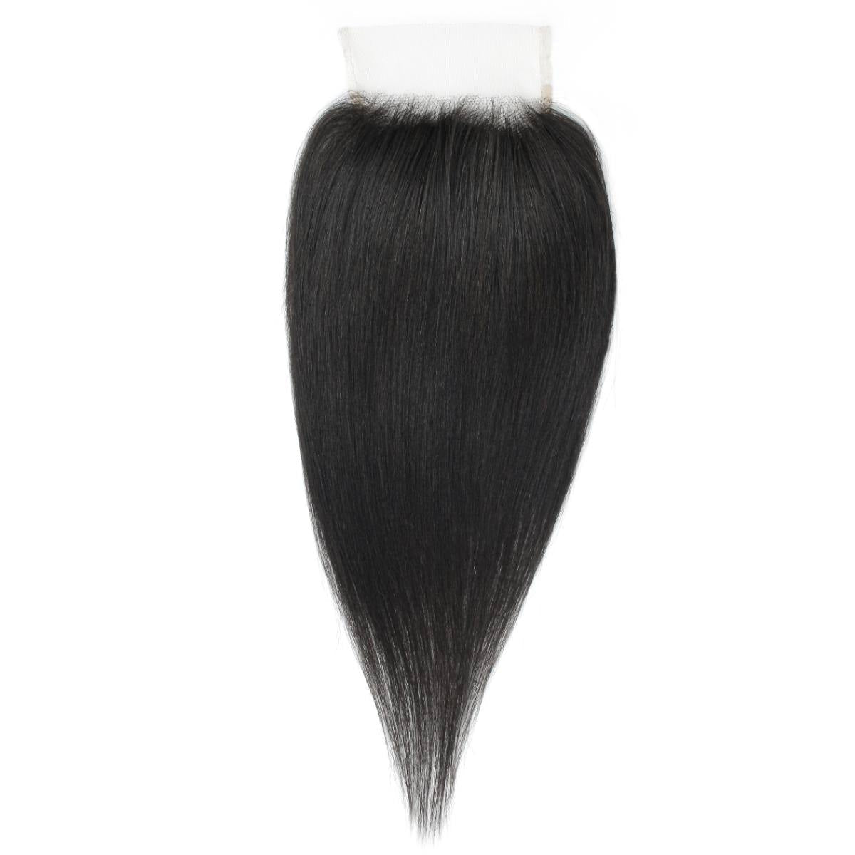 Yaki Straight 4x4 Transparent Lace Human Hair Closure Private Label
