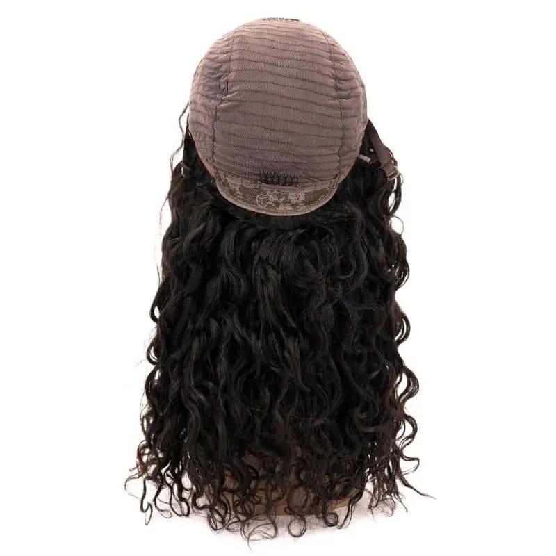 Beach Wave 4x4 Transparent Lace 100% Human Hair Closure Wig Private Label