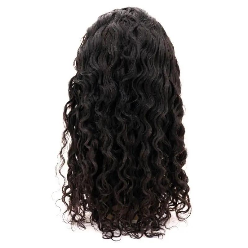 Beach Wave 4x4 Transparent Lace 100% Human Hair Closure Wig Private Label