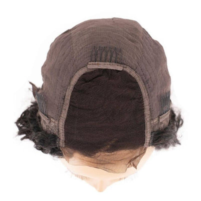 Beach Wave 4x4 Transparent Lace 100% Human Hair Closure Wig Private Label