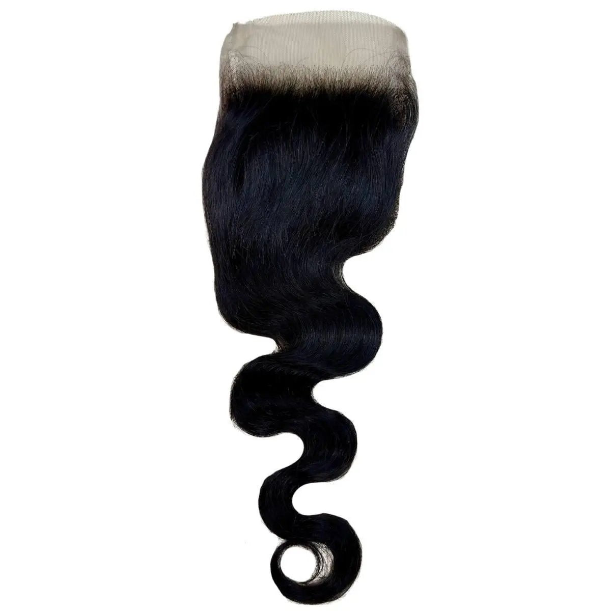 Malaysian Body Wave 4x4 Transparent Lace Human Hair Closure Private Label