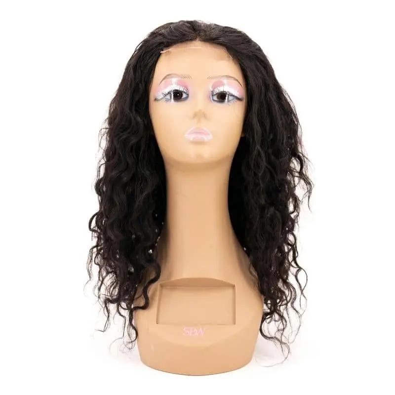 Messy Curl 4x4 Transparent Lace 100% Human Hair Closure Wig Private Label