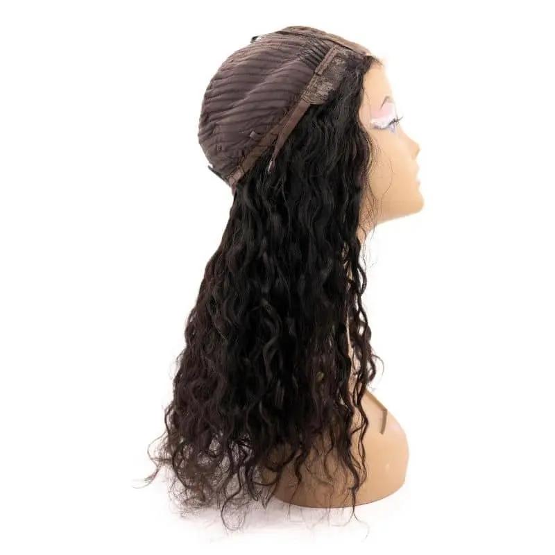 Messy Curl 4x4 Transparent Lace 100% Human Hair Closure Wig Private Label