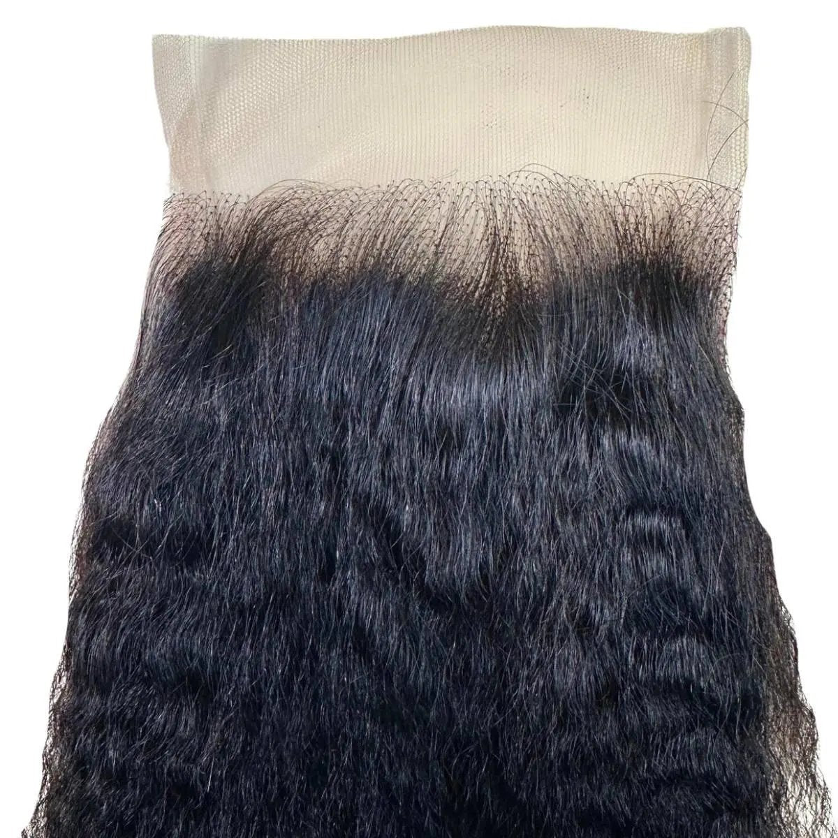Kinky Straight 4x4 Transparent Lace Human Hair Closure Private Label