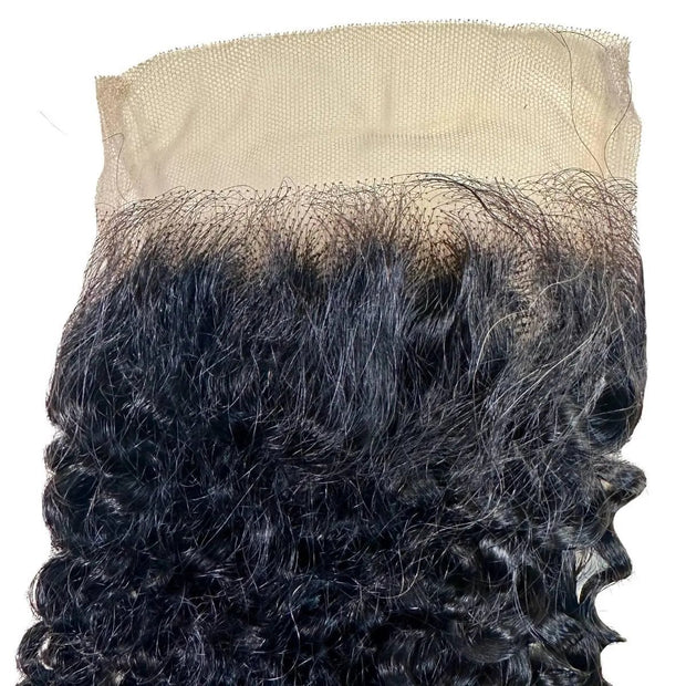 Kinky Curly 4x4 Transparent Lace Human Hair Closure Private Label