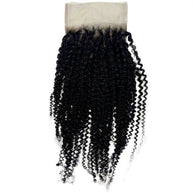 Afro Kinky Curly 4x4 Transparent Lace Human Hair Closure Private Label