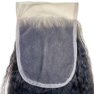 Kinky Straight 4x4 Transparent Lace Human Hair Closure Private Label