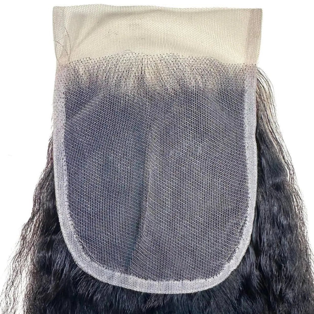 Kinky Straight 4x4 Transparent Lace Human Hair Closure Private Label