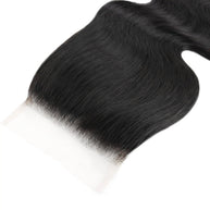 Brazilian Body Wave 4x4 Transparent Lace Human Hair Closure Private Label