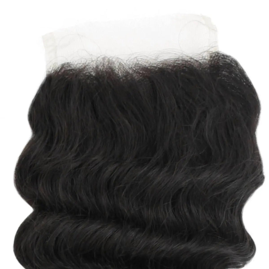 Deep Wave 4x4 Transparent Lace Human Hair Closure Private Label
