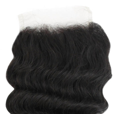 Deep Wave 4x4 Transparent Lace Human Hair Closure Private Label
