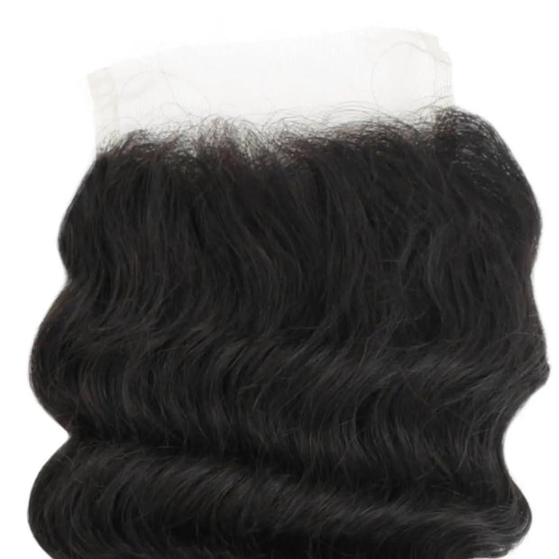 Deep Wave 4x4 Transparent Lace Human Hair Closure Private Label