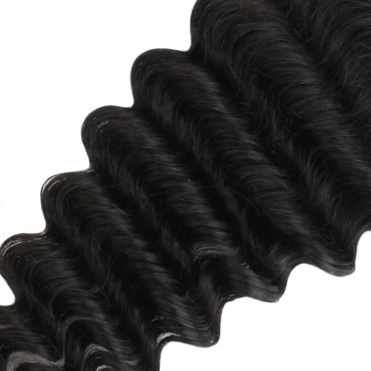 Deep Wave 4x4 Transparent Lace Human Hair Closure Private Label