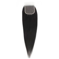Brazilian Silky Straight 4x4 Transparent Lace Human Hair Closure Private Label