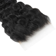 Deep Wave 5x5 Transparent Lace Human Hair Closure Private Label