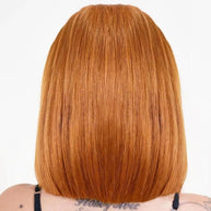 Cinnamon 13x4 Transparent Lace Front 100% Human Hair Bob Wig Private Label