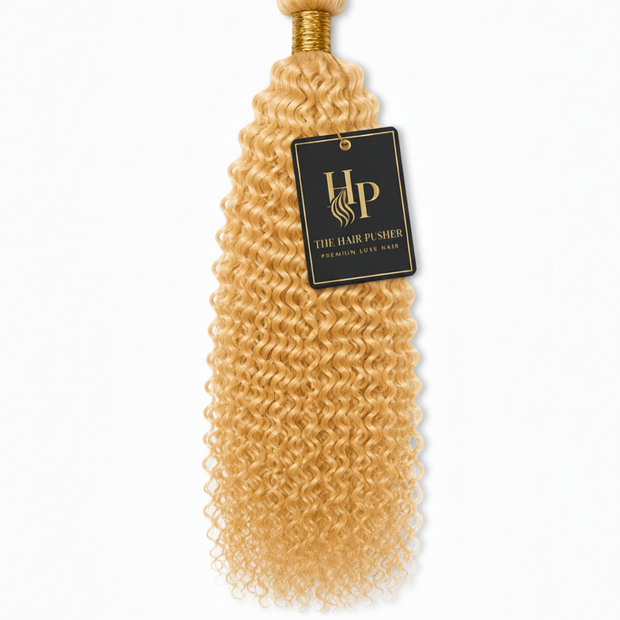 613 Blonde Curly Bundle Hair Extension-THP