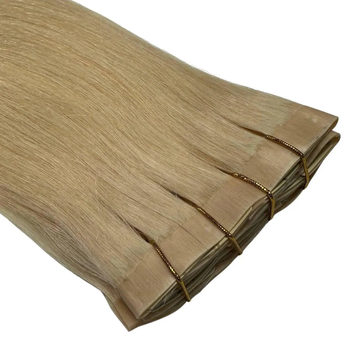 Raw Blonde Straight Seamless Clip-In 100% Human Hair Extensions Private Label