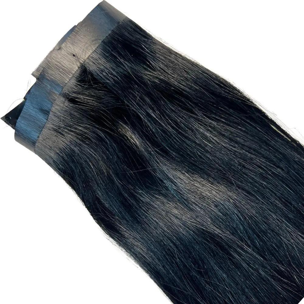 Natural Black Seamless Clip-In 100% Human Hair Extensions The Hair Pusher