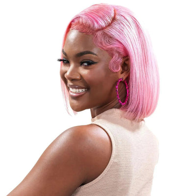 Cotton Candy 13x4 Transparent Lace Front 100% Human Hair Bob Wig Private Label