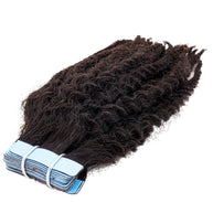 Afro Kinky Coily 100% Human Hair Tape In Extensions Private Label