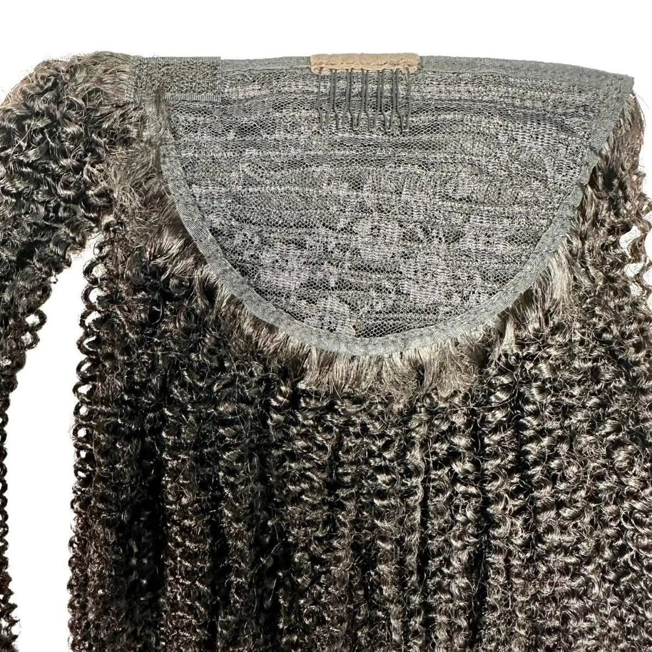 Afro Kinky Curly 100% Human Hair Ponytail Extension Private Label