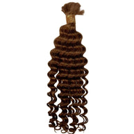 Auburn Deep Wave Bulk 100% Human Braiding Hair Private Label