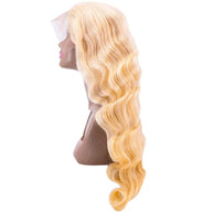 Blonde Body Wave 13x4 Transparent Lace Front Human Hair Wig Private Label