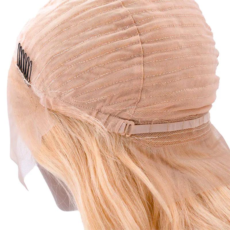 Blonde Body Wave 13x4 Transparent Lace Front Human Hair Wig Private Label