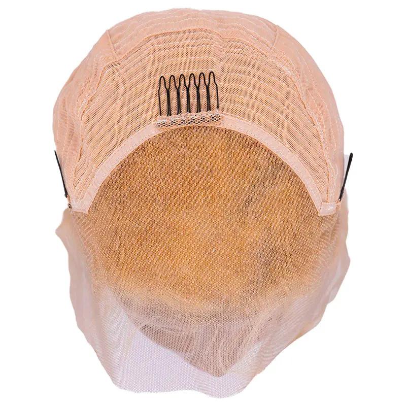 Blonde Body Wave 13x4 Transparent Lace Front Human Hair Wig Private Label