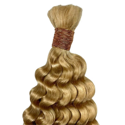 Blonde Deep Wave Bulk 100% Human Braiding Hair Private Label