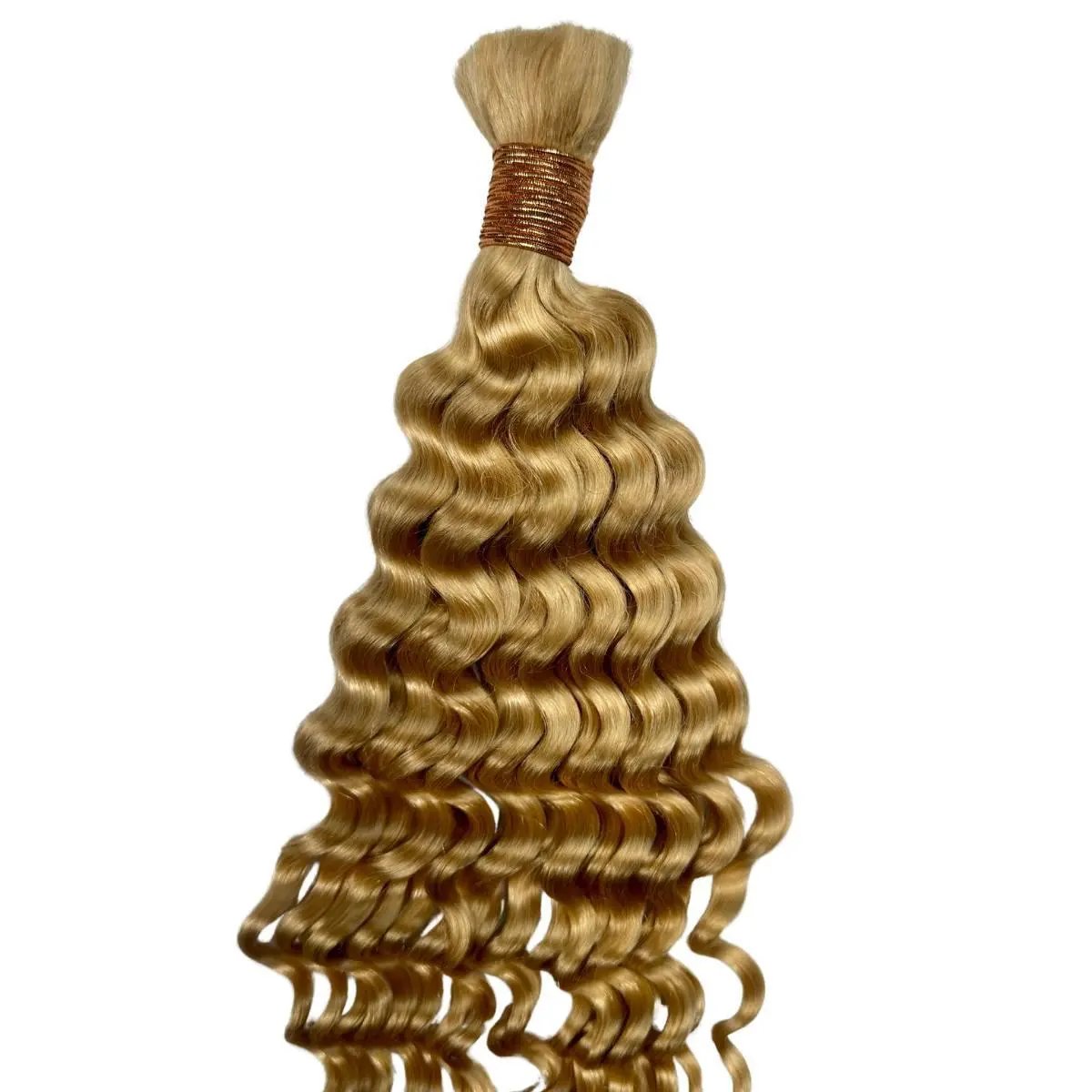 Blonde Deep Wave Bulk 100% Human Braiding Hair Private Label