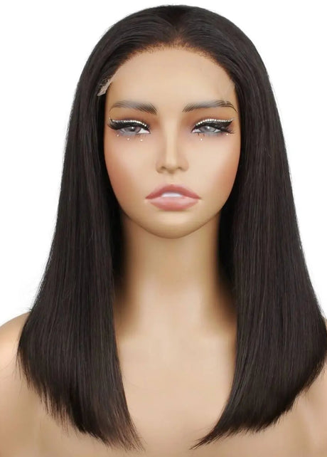 Straight 5x5 HD lace closure bob wig made from 100% human hair by THE HAIR PUSHER PREMIUM LUXE HAIR.